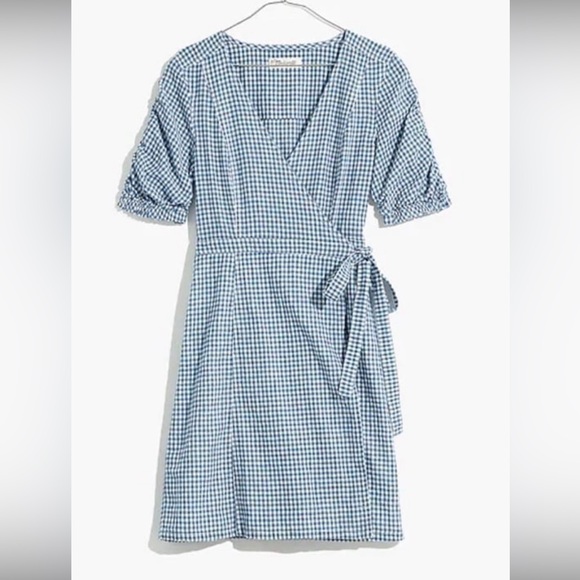 Madewell Gingham Wrap Dress - Picture 2 of 5
